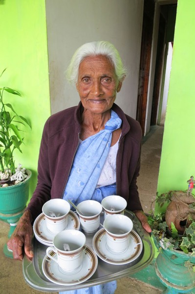 Sri Lanka travel - Adam's peak tea lady