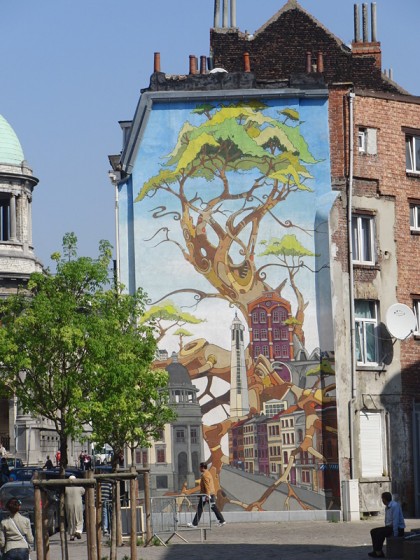 Wall mural painting, Brussels