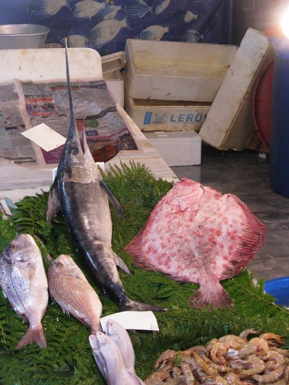 Istanbul fishmarket near the shore of Bosphorus